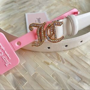 Juicy Couture JC crystal embellished buckle belt